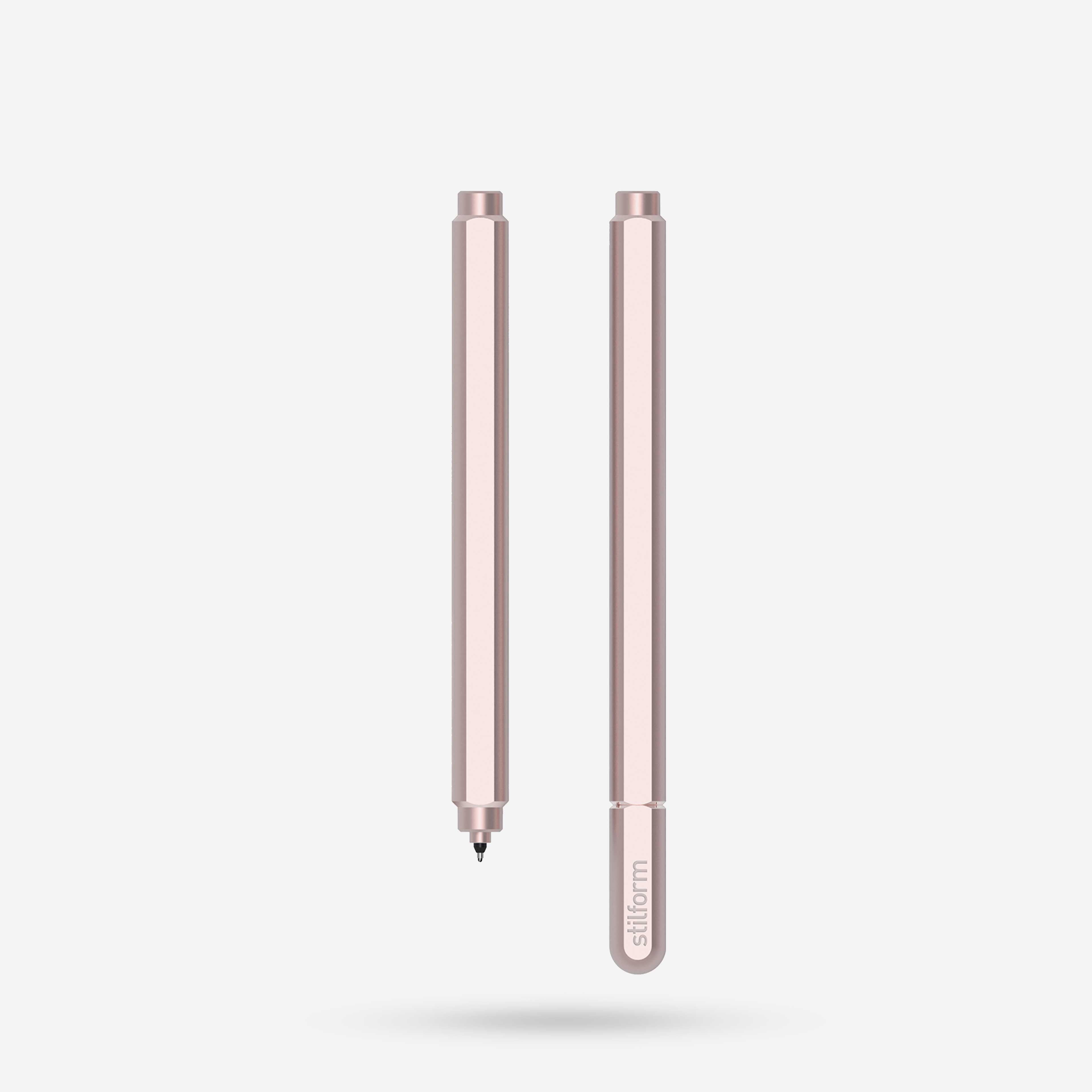 Gelschreiber Aluminium ARC in Rose Moon, Vorder- und Rückansicht freigestellt