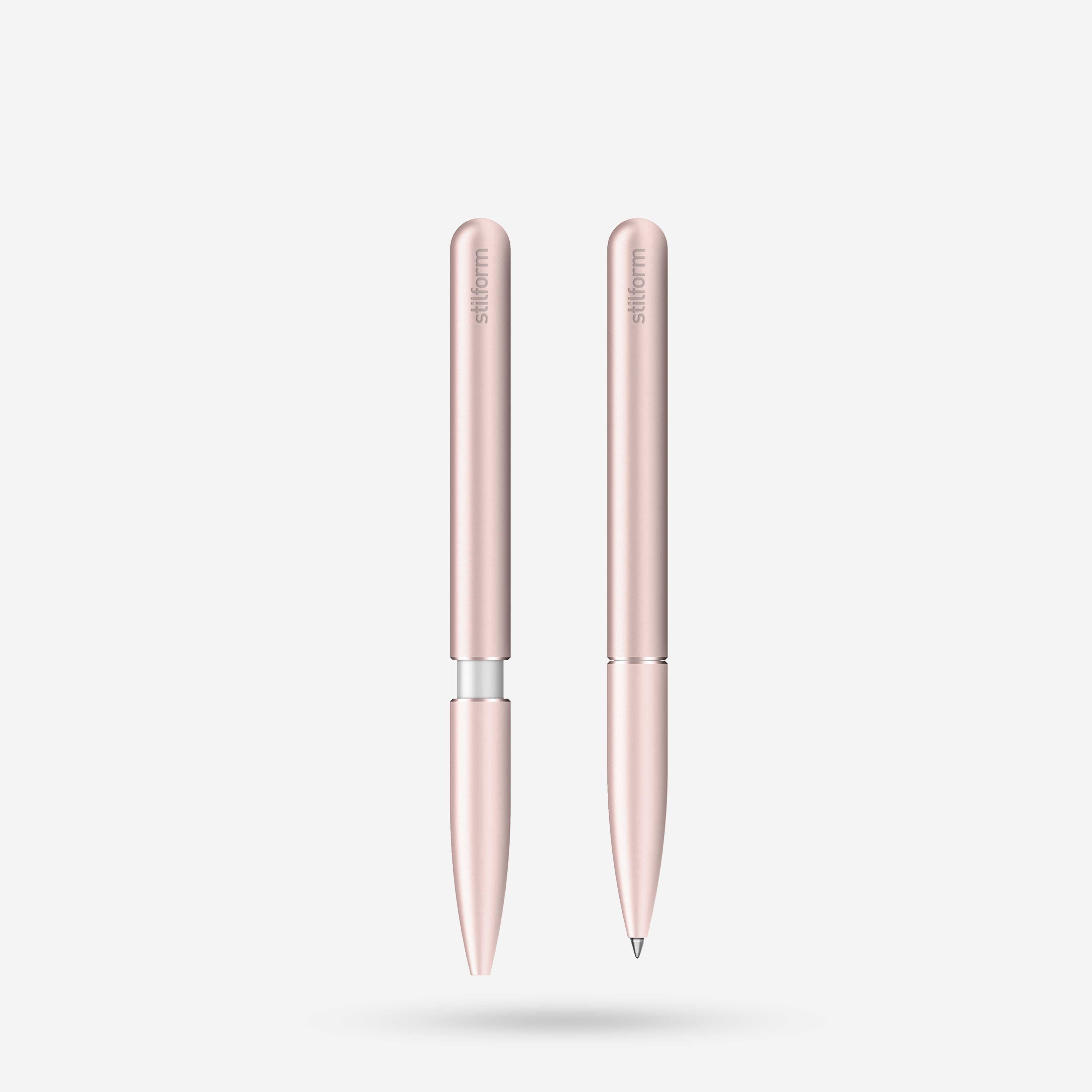 Aluminium Kugelschreiber Pen in Rose Moon, Vorder- und Rückansicht