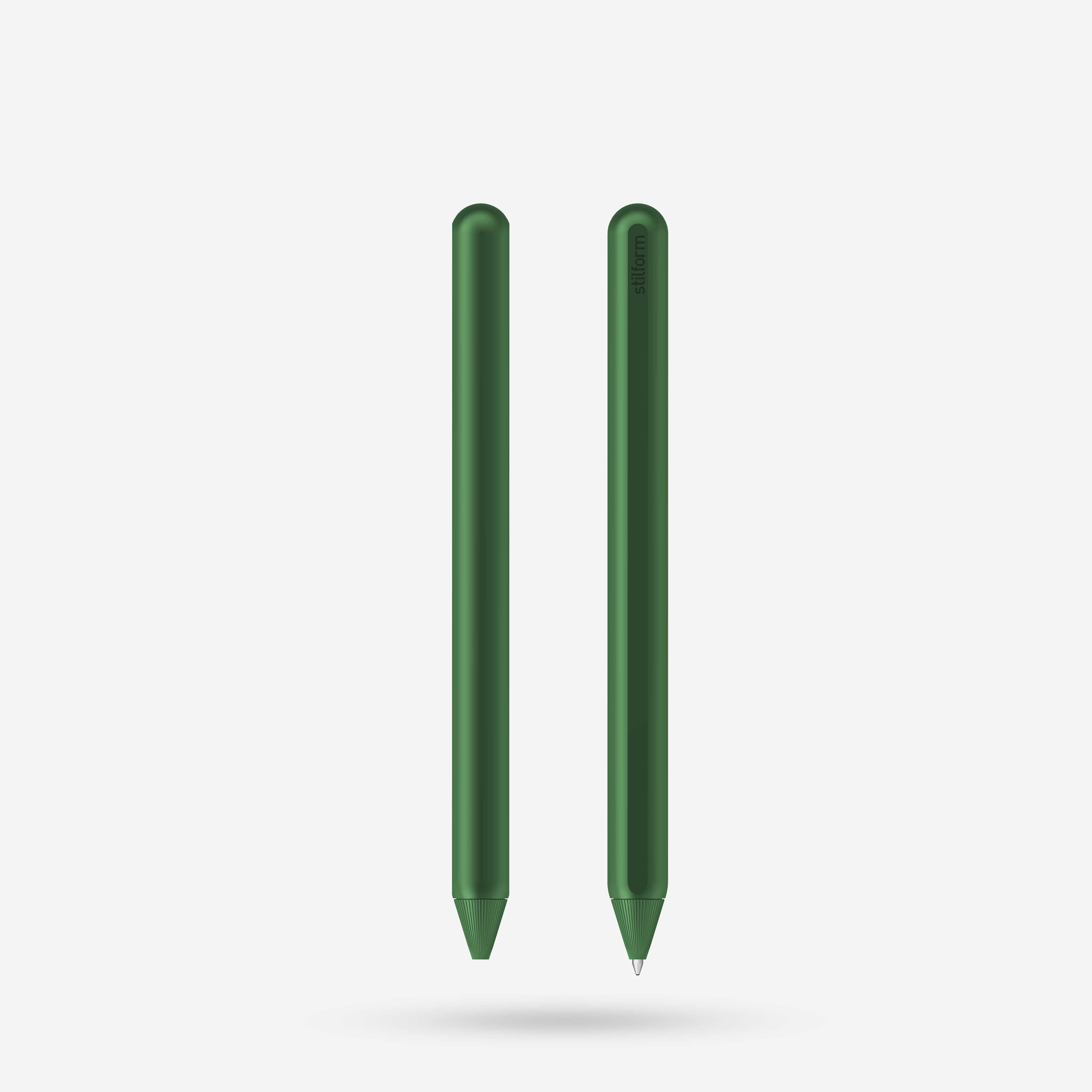 AEON Aluminium Kugelschreiber in Aurora Green, Vorder- und Rückansicht