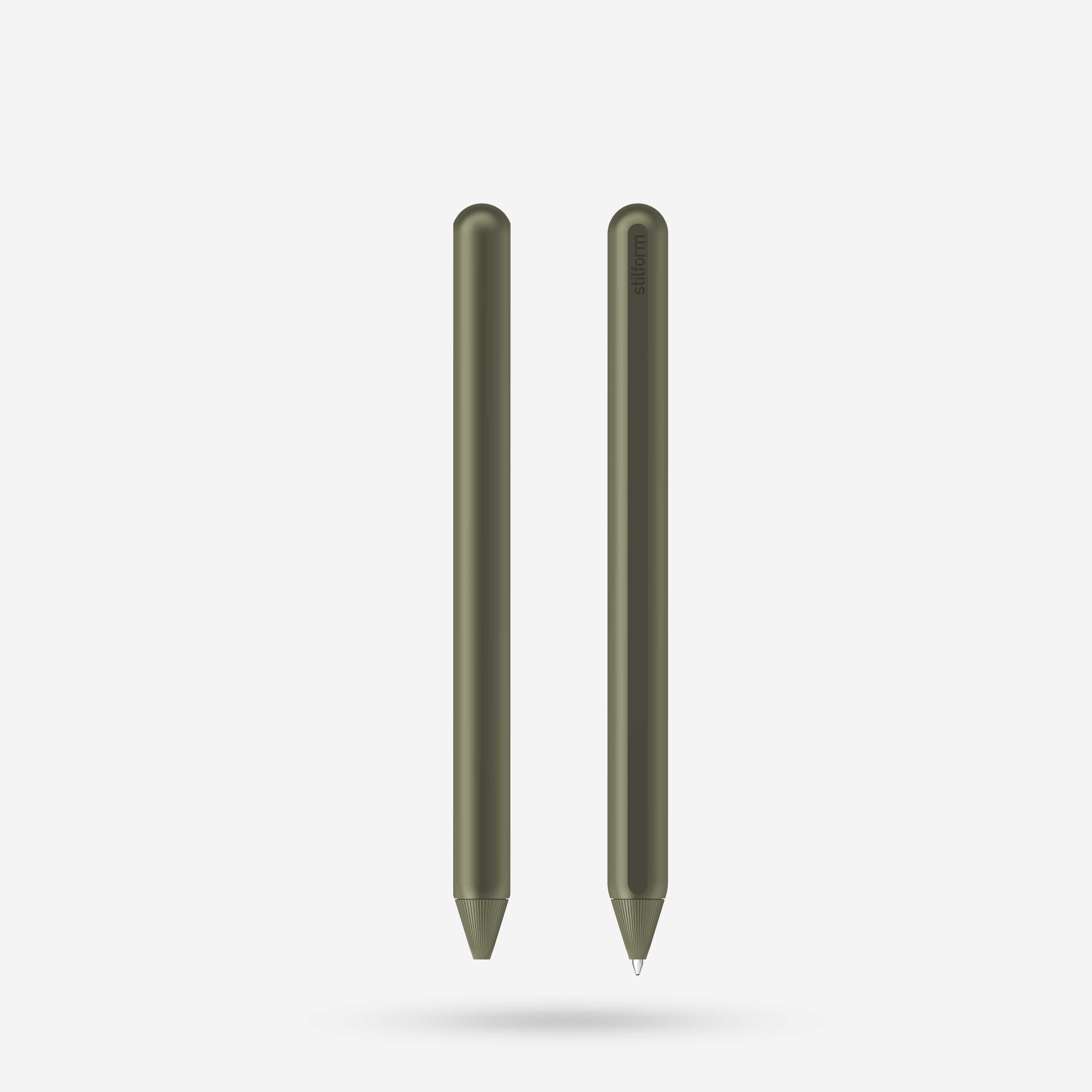 AEON Aluminium Kugelschreiber in Moss Green, Vorder- und Rückansicht
