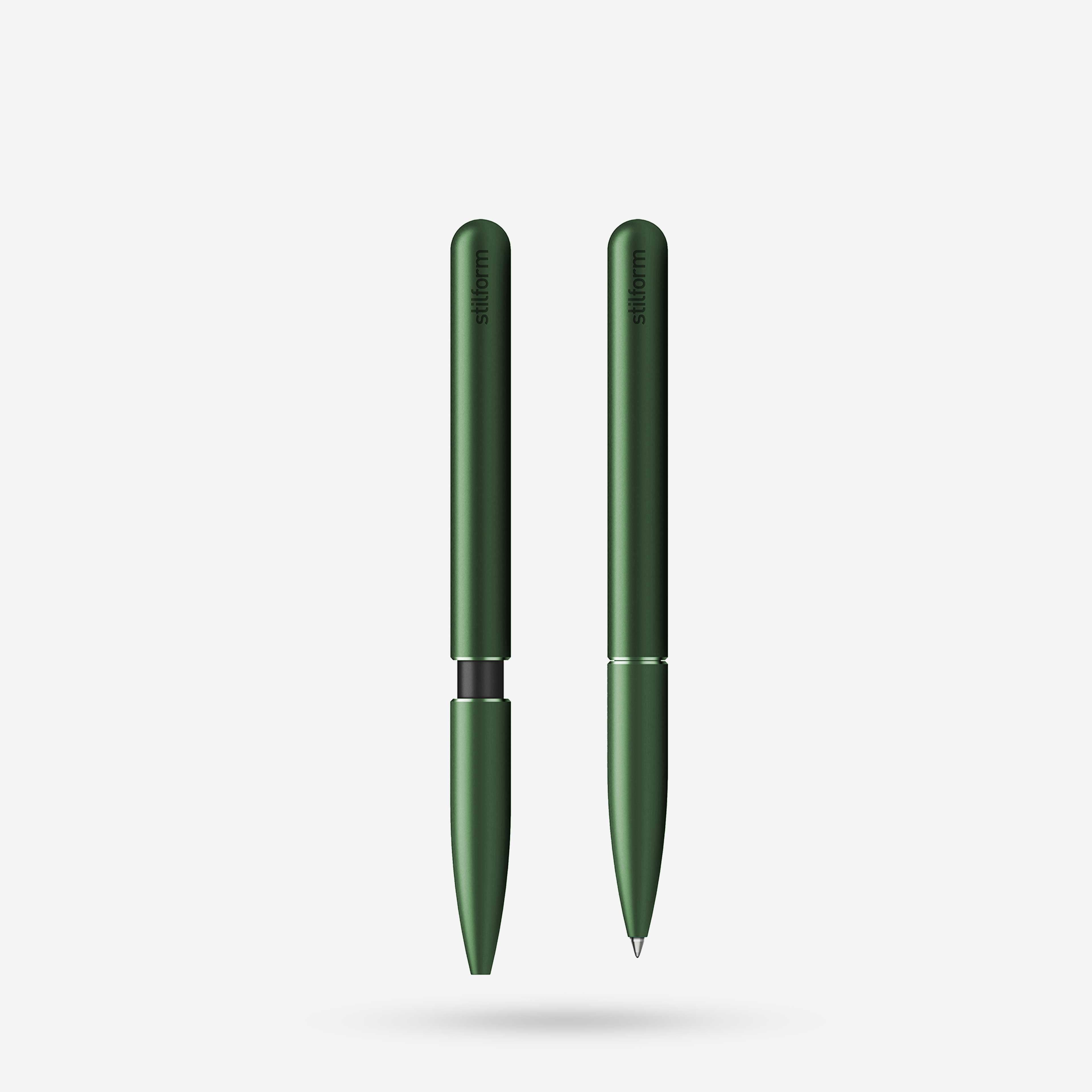 Aluminium Kugelschreiber Pen in Aurora Green, Vorder- und Rückansicht