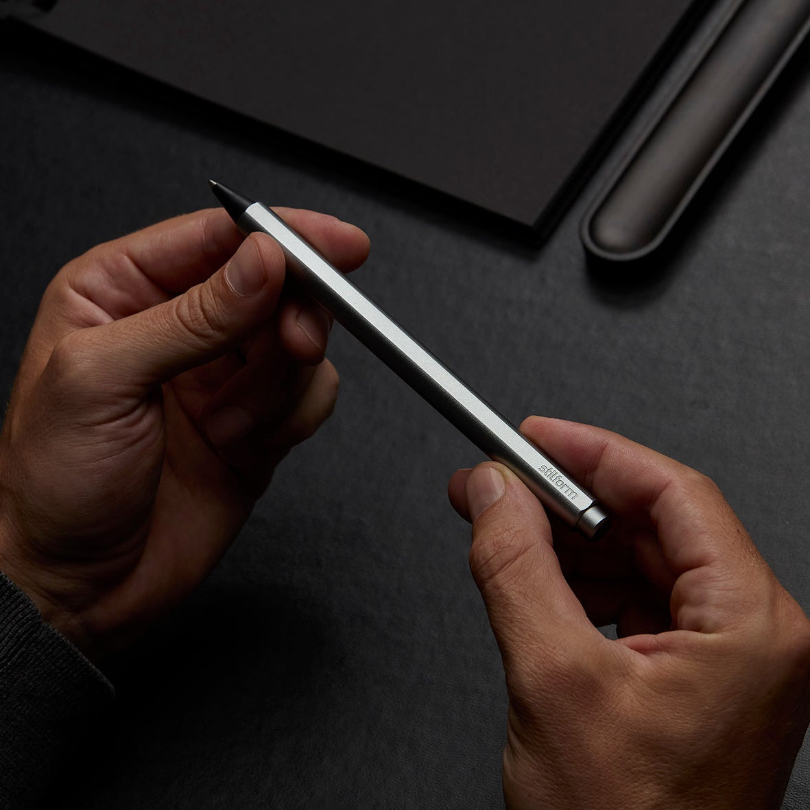 Premium Rollerball Pen FLOW – made of aluminium with magnetic cap ...